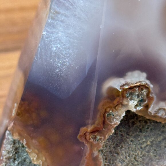 Purple Agate Chalcedony Geode Diamond Crystal Power Point Tower - Picture 4 of 6